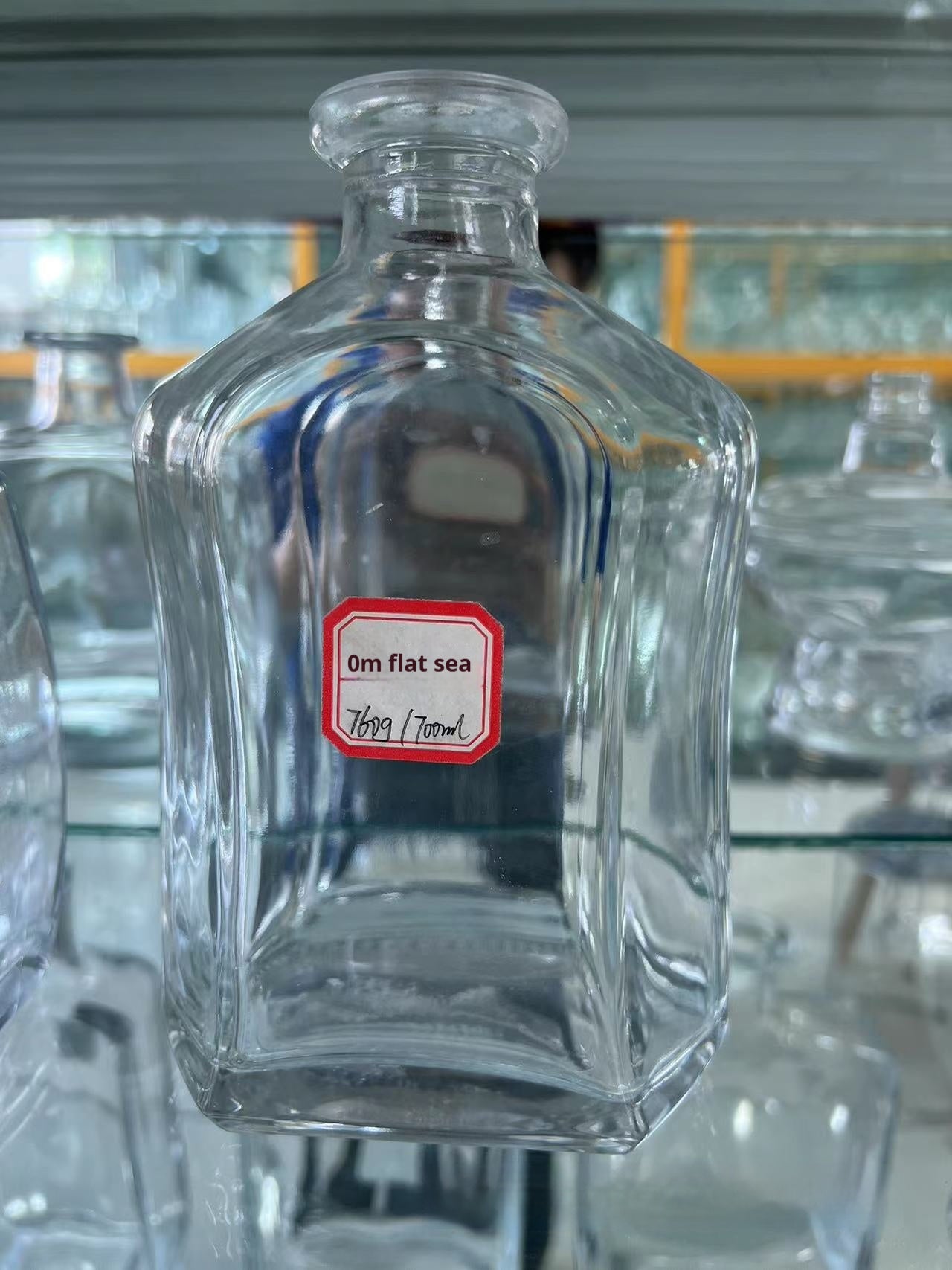 Square Glass Whiskey Bottle