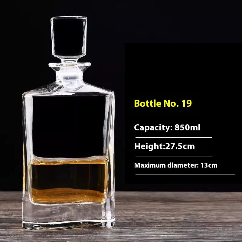 Elegant Crystal Glass Whiskey Bottle