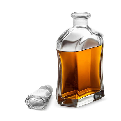 Square Glass Whiskey Bottle