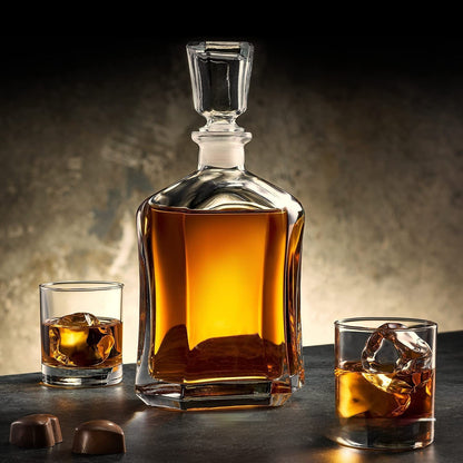 Square Glass Whiskey Bottle